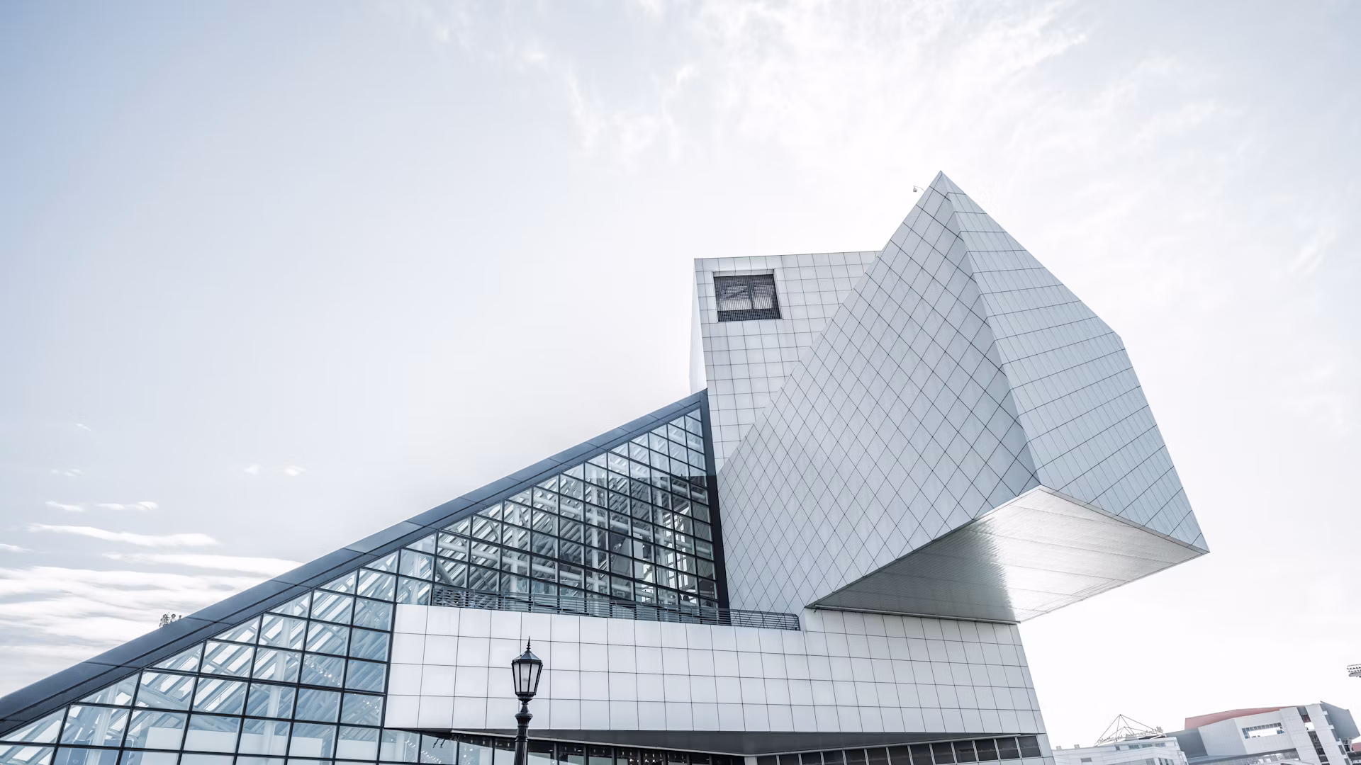 Precise architectural facade in bright daylight